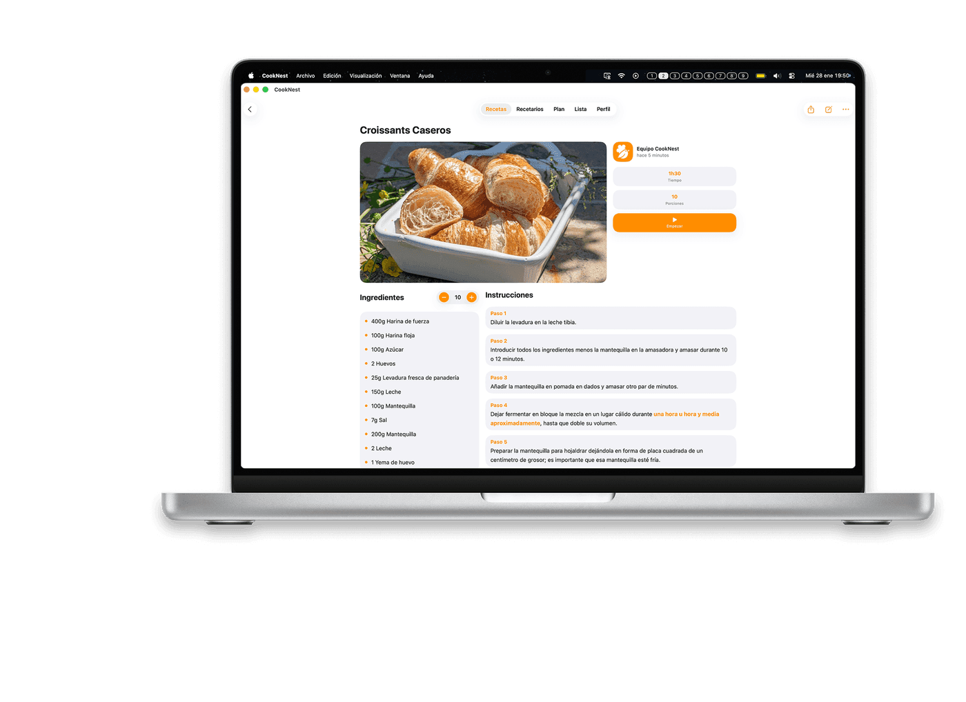 The CookNest recipe app shown on iPhone, Android, iPad and desktop
