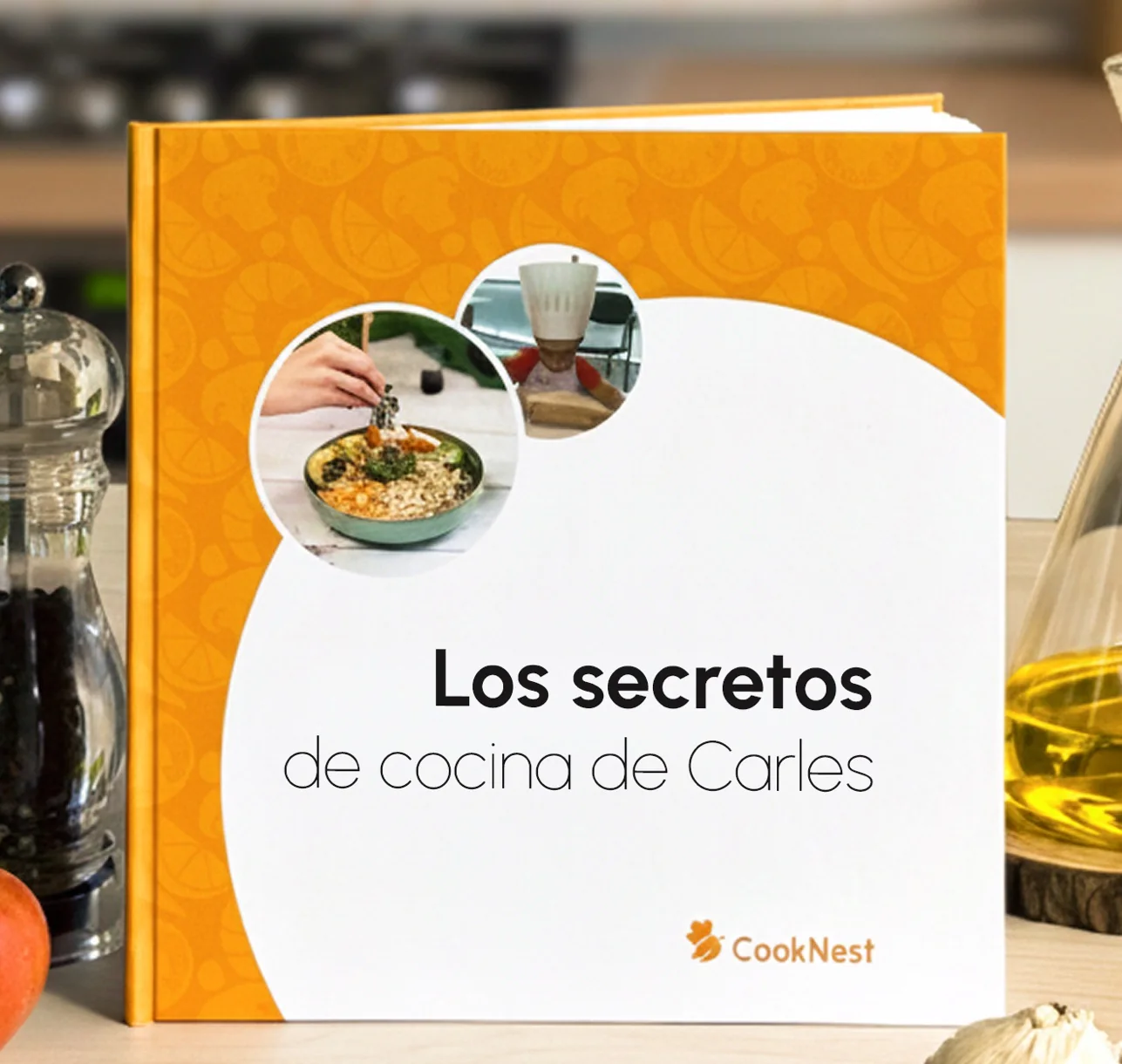 Un recetario personalizado de tapa dura hecho con CookNest Books